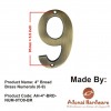 4" Broad Brass Numerals (0-9)